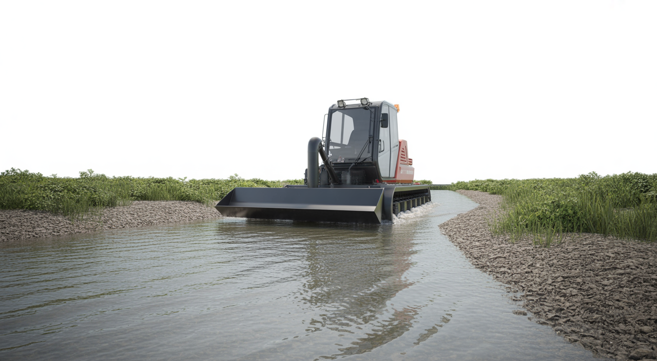 Self-Propelled Dredge efficiently clearing waterways